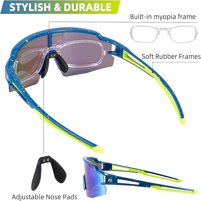 ROCKBROS Photochromic Sports Sunglasses for Men Women Cycling UV Protection