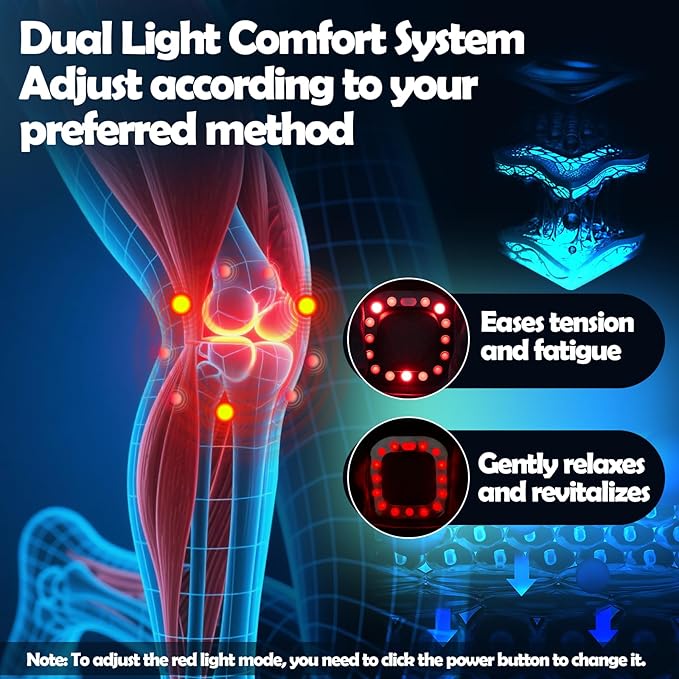 Electric Knee Massager, 3D Airbag Compression Knee Heating Massager, 3 Heating Levels, 3 Vibration Modes, LED Screen, Adjustable Straps, Gift for Men and Women