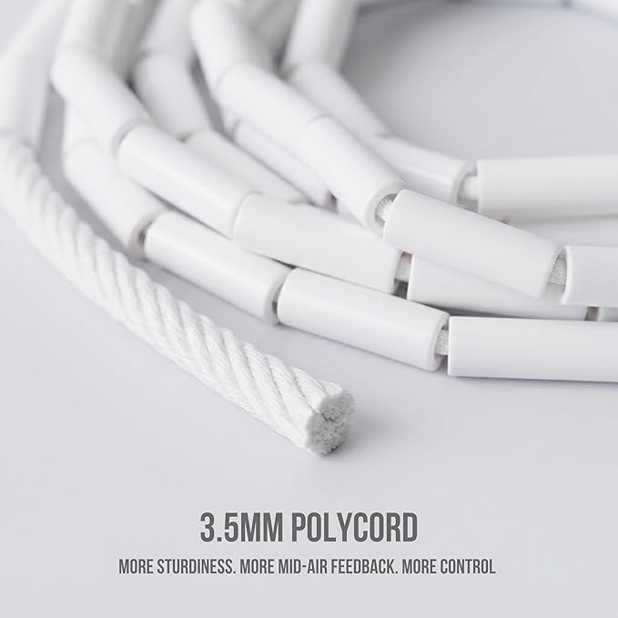 Elevate Rope Professional Beaded Jump Rope - 3m Adjustable, Quality Beads & Poly Cord - For Freestyle, Cardio & Tricks - All Levels & Indoor/Outdoor Use