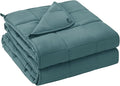yescool Weighted Blanket for Adults (25 lbs, 60" x 80", Teal) Cooling Heavy Blanket for Sleeping Perfect for 240-260 lbs, Queen Size Breathable Blanket with Premium Glass Bead, Machine Washable