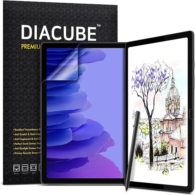 [1+1 Pack For Galaxy Galaxy Tab A7 10.4, Paperfeel Screen Protector 1pc + Anti Glare Protector 1pc, Matte Anti Glare Anti Fingerprint Film with Blue Light Cut Filter, Compatible with S Pen