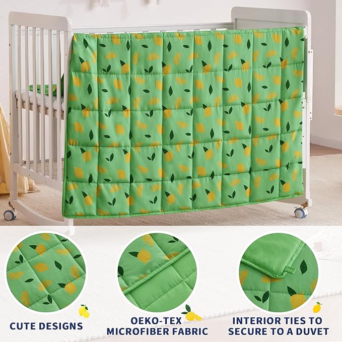 anfie Weighted Blanket Kids (48"x72" 6lbs), Weighted Blanket Cooling Blanket for Sleeping,Throw Size Breathable Blanket with Premium Glass Bead(Lime Green)