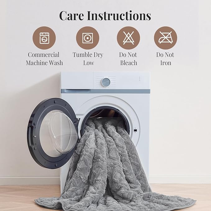 Topblan Weighted Blanket for Adults, 60" x 80" 15lbs, Soft Sherpa Queen Size Heavy Blanket with 3D Jacquard Flannel Fleece Weighted Blankets for Couch and Bed