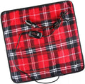 ZONETECH Red Plaid Warming Pad Cozy Warmth in Cold Weather,Perfectly Sized for Comfort and Portability for Pets