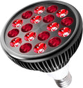 Red Light Therapy Bulb, 18 LEDs Lamp for Body and Face with 660nm Red and 850nm Infrared Light Therapy Device for Skin Care Pain Relief Suitable E26 Socket-Only Bulb