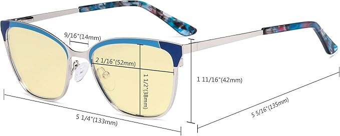 Eyekepper Ladies Butterfly Design Blue Light Glasses - Computer Screen Eyegalsses Women