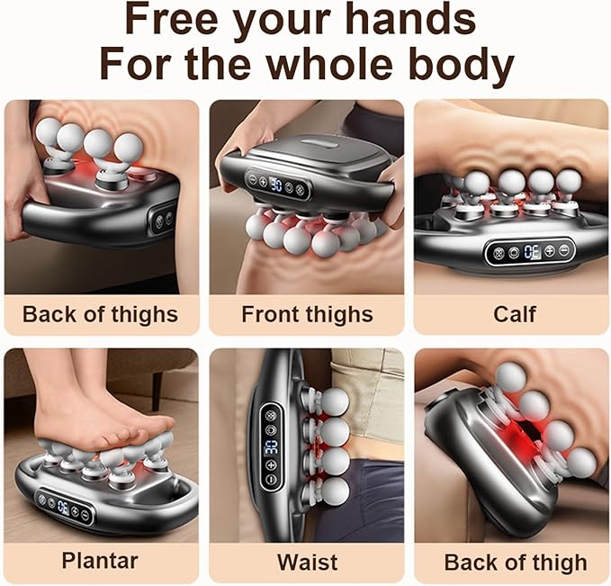 16 Head Massage Gun Deep Tissue with 16 Massages Heads, Electric Massager Tool for Legs,Arms,Waist,Back,Buttocks,Full Body Muscle Pain Relief,Ideal Gifts for Women,Men, Mom,and Dad