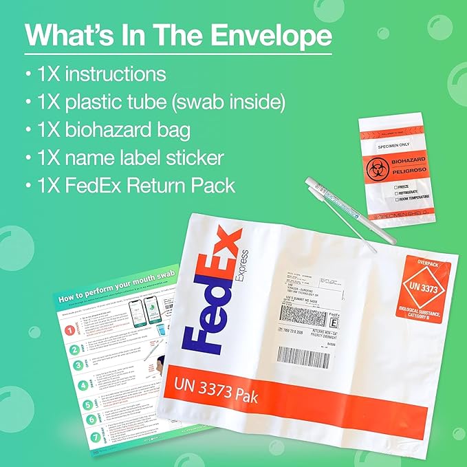 empowerDX MTHFR Gene Test Kit, Methylation Test, Easy At-Home Test Detects Presence of 677 and 1298 MTHFR Gene Variants, Ages 2+, Fast Results Within 6 Days
