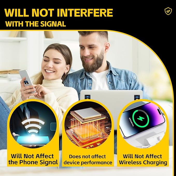 6 Pcs Phone Protection Stickers Neutralizers for Smart Phones/Tablets/Laptops/Computer/WiFi/Priner/TV Electronic Devices Blockers