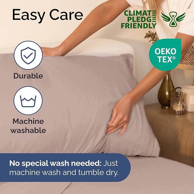 Twin Size 3 Piece Sheet Set - Extra Soft, Breathable & Cooling Sheets - Hotel Luxury Durable Bed Sheets for Women & Men - Deep Pockets, Easy-Fit & Wrinkle-Free Sheets - Dusty Pink Oeko-Tex Bed Sheets
