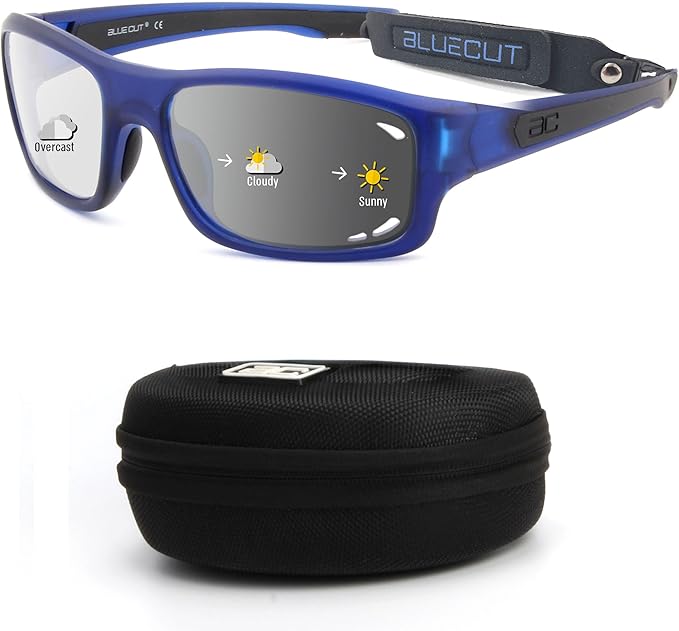 BLUE CUT Sports Protection Goggles, Photochromic Lenses Safety Glasses for Basketball, Pickleball Indoor Outdoor Sports