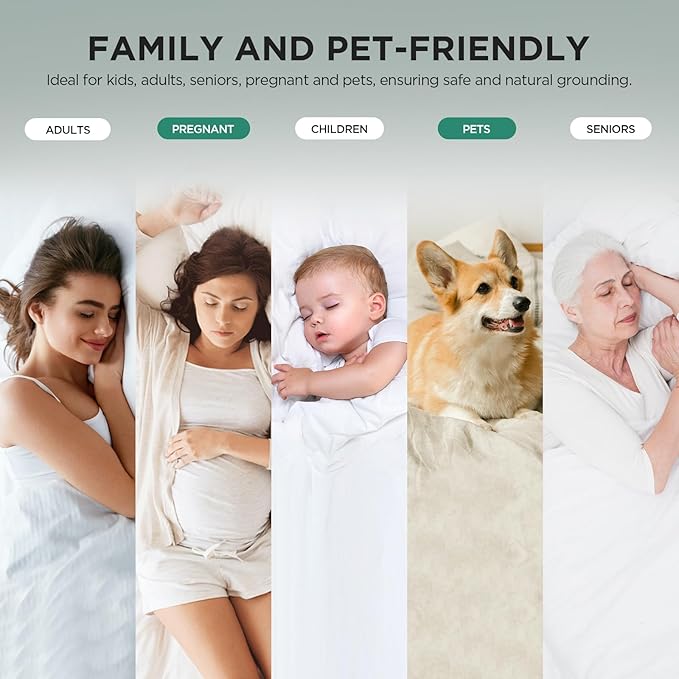 MURT Luxury Grounding Sheets for Better Sleep, Real 90% Tencel & 10% Pure Silver Fiber, Fitted Earthing Tester, Cooling & Breathable, Gifts Idea (Queen Size, Gray, 60" x 80")