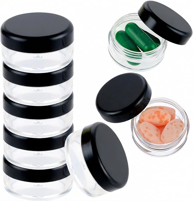 Small Pill Organizer Box, 8 Pcs Travel Pill Case Holder Portable Daily Mini Pills Container BPA Free Pocket Pills Medicines Storage Container for Pocket Purse Briefcase Medicines Storage Box