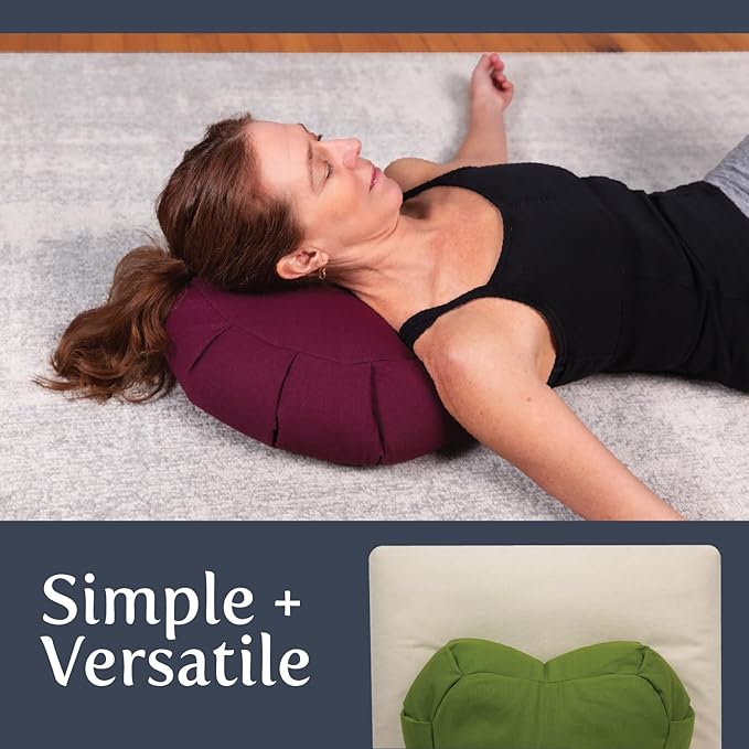 Meditation Cushion (Desert Sunset) Crescent, Buckwheat Husk Filled, Floor Pillow or Cushions, Yoga Seat, Zafu, Made in The USA