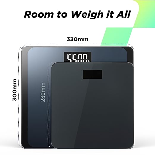 RunStar 550lb Bathroom Digital Scale for Body Weight with Ultra-Wide Platform and Large LCD Display, Accurate High Precision Scale with Extra-High Capacity