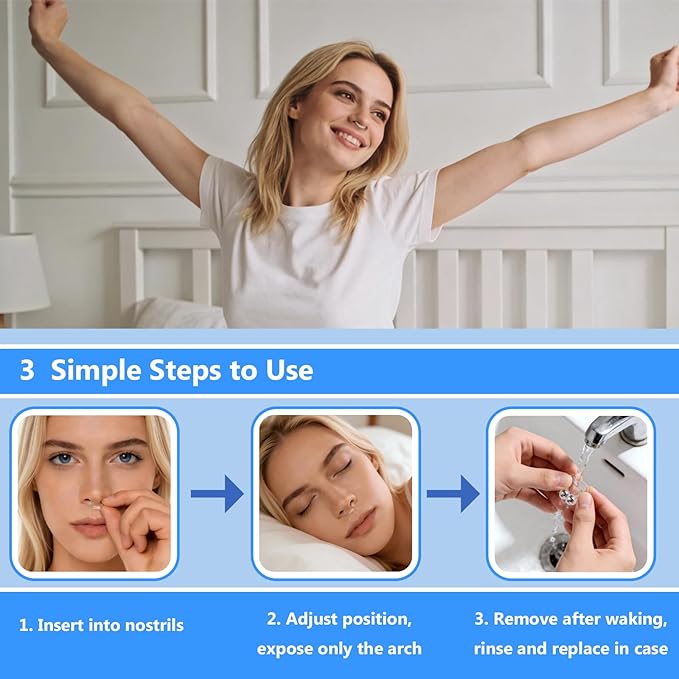 Anti Snoring Devices(8 Pack),Silicone Magnetic Stop Snoring Solution,Anti Snoring Nose Clip,Effective to Relieve Snoring,Snoring Devices for Men and Women,Clear