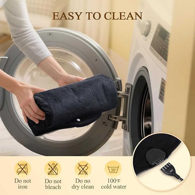 Neck and Shoulder Heating Pad: 2X Graphene Extra Hot Max 160℉ for Faster Deeper Pain Relief - 4H Auto Shut Off for Home Office Use - Machine Washable - Gifts for Dad Grandpa Husband