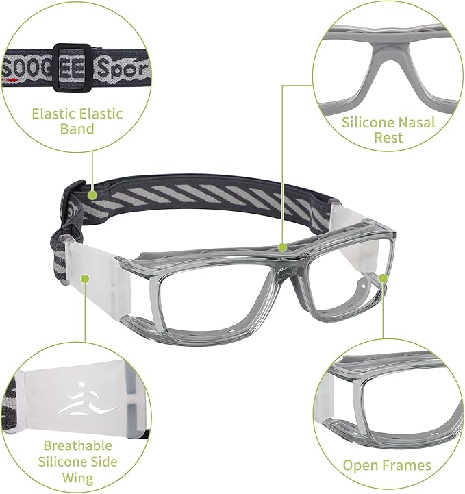 Sport Glasses for Men Women Basketball Football Sport Goggles Anti Fog Shock Collision Wearable Glasses