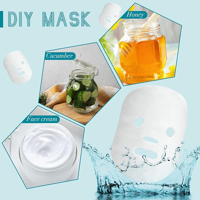 Maitys 150 Pieces Pre-cut Gauze Facial Cotton Beauty Face Pads Gauze Skin Care High Frequency for Facial Spa(8 x 10 Inch,Round Face Style)