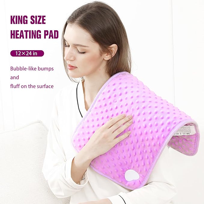 Heating Pad for Back Pain Relief,Double-Sided Design with a Skin-Friendly Material, Heating Pad for Period Cramps，9 Heat Settings, Auto Off,Gifts for Mom, Girlfriend, and Family