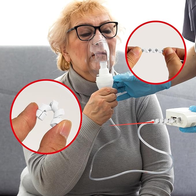 10 Pack Oxygen Tube Support Crimp Straightener for Oxygen Hose Keep Oxygen Hose from Kinking, for Portable Oxygen Concentrator Oxygen Hose Nasal Cannula（White）