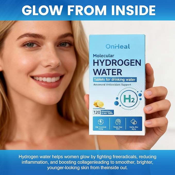 Hydrogen Water Tablets 16 PPM, Molecular Hydrogen H2 with Magnesium, Dissolvable Hydrogen Tablets for Water, Cellular Energy and Brain Support, Healthy Aging Support, 60 Count