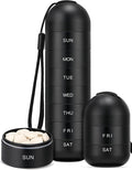 Zannaki Upgrade Large Metal Travel Pill Organizer, Waterproof Weekly Pill Box, Portable Aluminum Alloy Pill Case Container, BPA Free 7 Day Daily Medicine Organizer Holder for Vitamin,Pills,Supplement