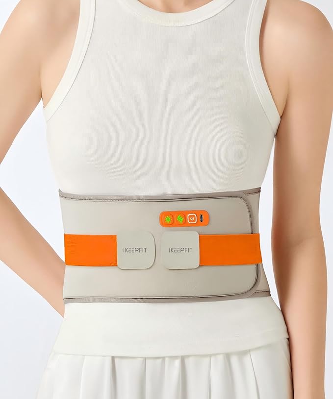 Portable Heating Pad for Back, Cordless Wearable Heat Belt with Massager for Lower Back Pain Relief, Battery Powered 8000 mAh Rechargeable, MAXwarm® 3.0, Gift for Women Men 90-310 lbs