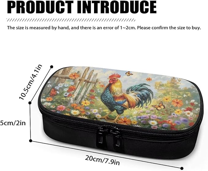 Butterfly Chicken Insulin Cooler Travel Case Insulated Diabetic Bag with Top Handle Medication Cooler Bag for Insulin Pens and Blood Glucose Monitor Supplies Easy to Carry