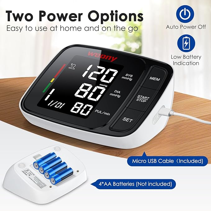 Blood Pressure Monitor,Upper Arm Blood Pressure Monitors for Home Use,FSA&HSA Eligible Digital Blood Pressure Machine,Adjustable 8.7"-17" Blood Pressure Cuff Backlight LCD 2 * 90 Memory