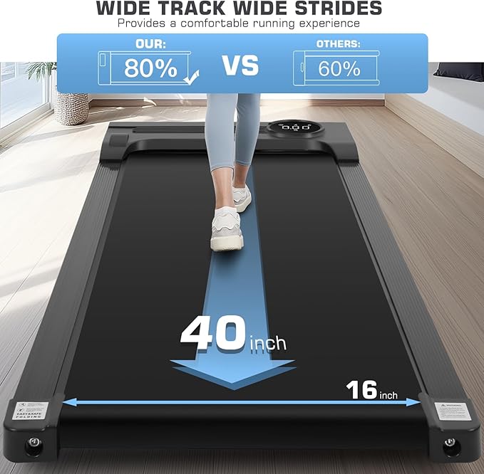 ANCHEER Walking Pad 3.0HP Under Desk Treadmill 300lbs Weight Capacity with Remote Control, Compact Electric Treadmills for Home/Gym/Office with LED Screen, Ultra-Quiet, Installation-Free