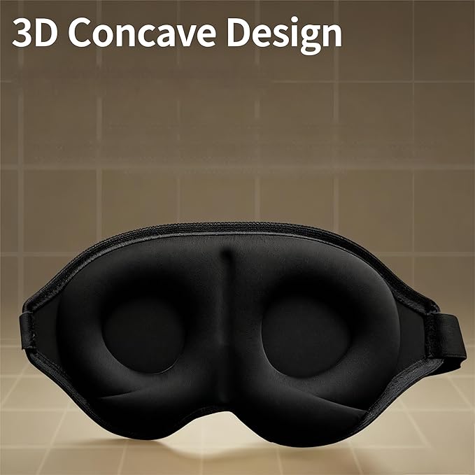 YA Ming 3D Eye Masks for Sleep with Nose Bridge,Sleep Mask for Sleeping, Adjustable Memory Foam Eye Mask for Travel, Sleeping Mask for Airplane Flight Essentials Gadgets