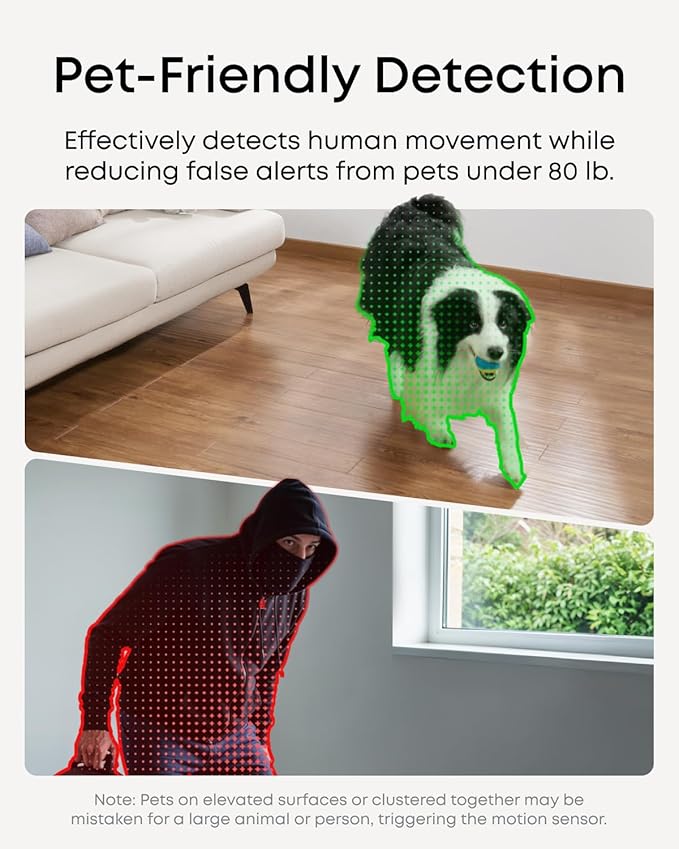 eufy Motion Sensor E20, Pet-Friendly Detection to Reduce False Alarms, Extended 5-Year Battery Life, Easy and Versatile Installation, Requires HomeBase 2, 3, Mini, or Pro