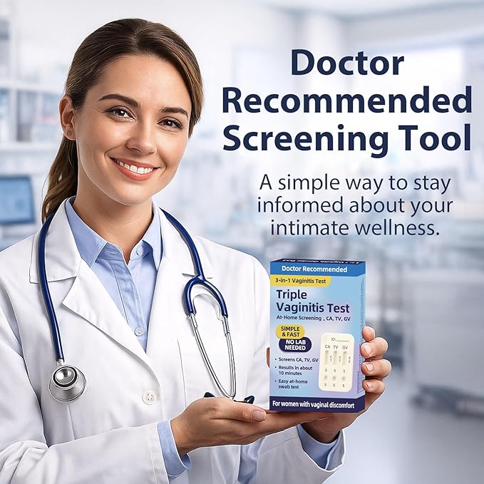 3-in-1 Vaginitis Self-Test Kit for Women – Vaginal Infection Test at-Home Check for Common Discomfort Clues – Fast, Simple Results – 1 Test