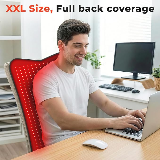 Red Light Therapy Mat for Body, 31.5''×24'' Red Light Pad 660nm&850nm Red Light Wrap with 420 LEDs, Timer, Remote, for Muscle Relaxation &Skin Care, Suit for Back, Neck, Shoulder, Waist, Full Body Use