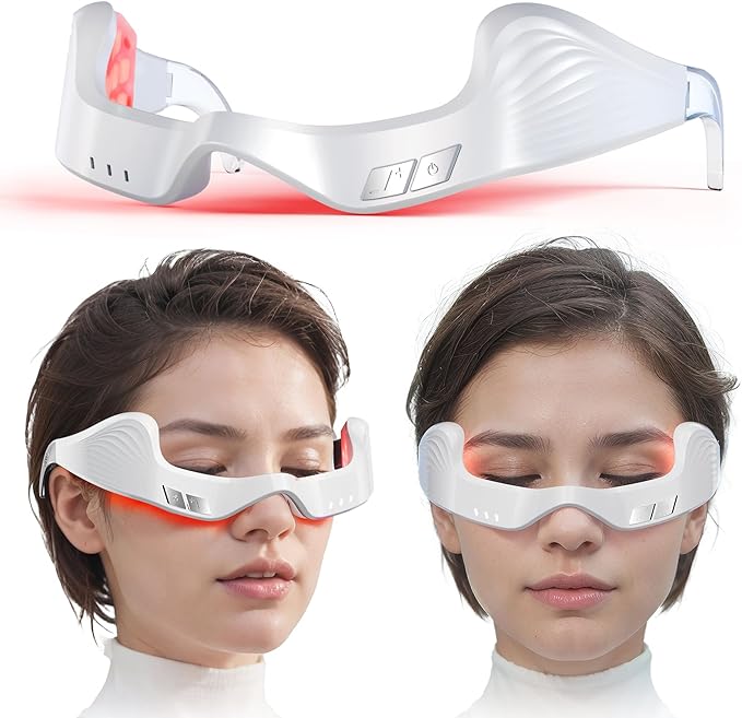 Under Eye Red Light Therapy Device, Facial red Light Therapy for reducing Dark Circles and Puffiness, Smoothing fine Lines, Eye Massager