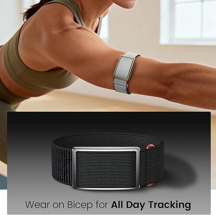 Nylon Armband Compatible with Polar Loop/Visible Tracker Bicep Bands, Adjustable Hook and Loop Armband Replacement for All Day Wearing