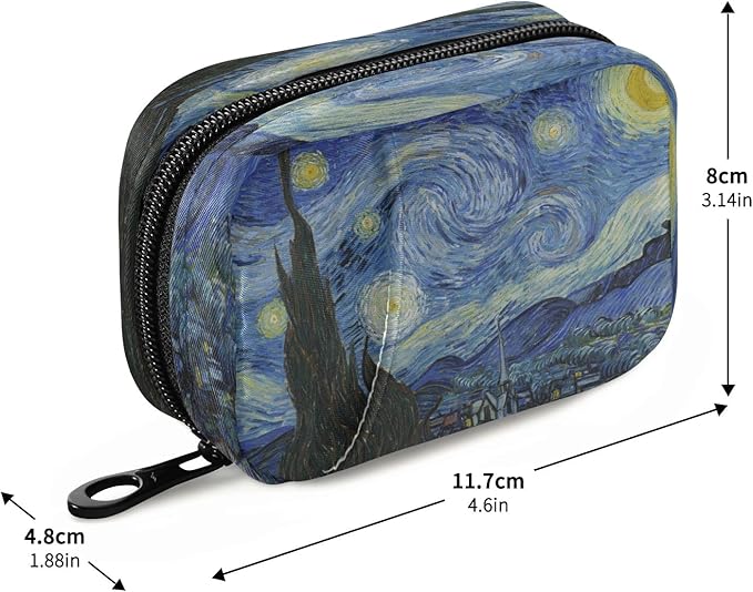 ALAZA Starry Night Art Painting Pill Case 7 Day Weekly Medicine Organizer Travel Portable Compact Pill Box Holding Vitamins Supplements Fish Oil