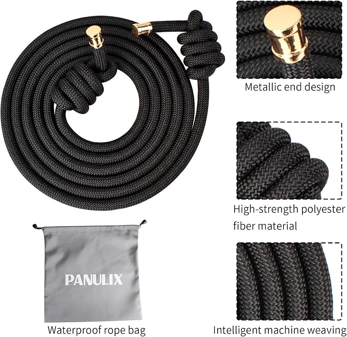 Flow Rope for Fitness High Performance Double Woven Workout Rope Adjustable Flow Jump Rope for Men Women Training Indoor Outdoor Cardio Exercise Ropes for beginner