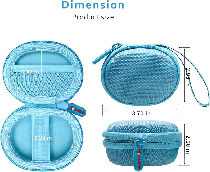 XANAD Pulse Oximeter Case for Zacurate, Innovo, Vibeat, iHealth, Santamedical, Children Fingertip Pulse Oximeter Blood Oxygen Saturation Monitor,Case Only (Peacock)