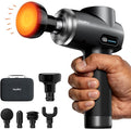 Professional Muscle Massage Gun with Heat, Portable Handheld Muscle Massager, Percussion Back Body Masajeador 12mm Amptitude for Athletes, Runner,FSA Eligible & HSA Approved