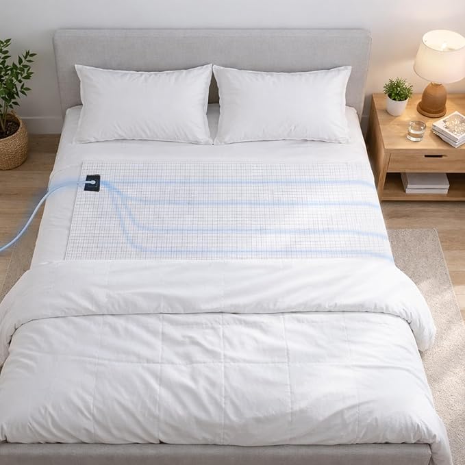 Earthing Half Sheet, Grounding Sheets for Earthing, Earthing Mat, Grounding Kit | Including Grounding Cord & 2 Suspenders | Earthing Sheet, Grounding Mat Earthing