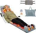 Full Body Massage Mat with Heat, 10 Vibration Nodes Massage Chair Pad with 3 Heating Levels , Multifunctional Full Body Relaxation Seat Back Massager with Head Neck Foot Massage Pillow for Home Office