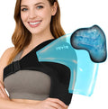 REVIX Triple-Layer Gel Shoulder Ice Pack Wrap for Rotator Cuff, Reusable Ice Pack Shoulder Brace with Extra Removable Coldfocus for 30-Min Long-Lasting Cold Therapy, Soothe Biceps & Muscle Discomfort
