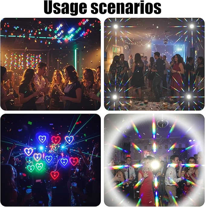 3-Pack Rave Glasses with Unique Designs, Diffraction glasses, Black Frame Grey Lens for Parties and Festivals, Light Refraction Glasses for Special Effects