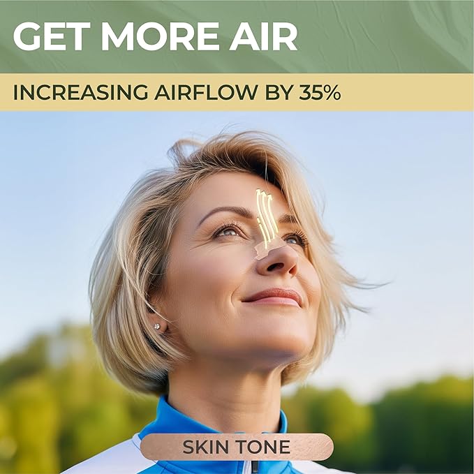 Peace&Quiet PQ 40 Nasal Strips for Snoring, Nasal Stripes for Sports & Sleeping - Nose Strips for Congestion Relief, Snore Reducing Aids - Improve Sleep, Reduce Snoring | Skin Tone