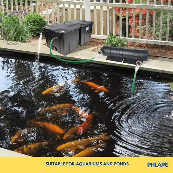 UV Aquarium Filter - External U-V Light for Fresh & Saltwater Tanks and Ponds - 9 Watts