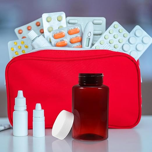 Cute Brown Plastic Pill Bottle 200ml Large Capsule Container Empty Medicine Bottles Sealing Caps