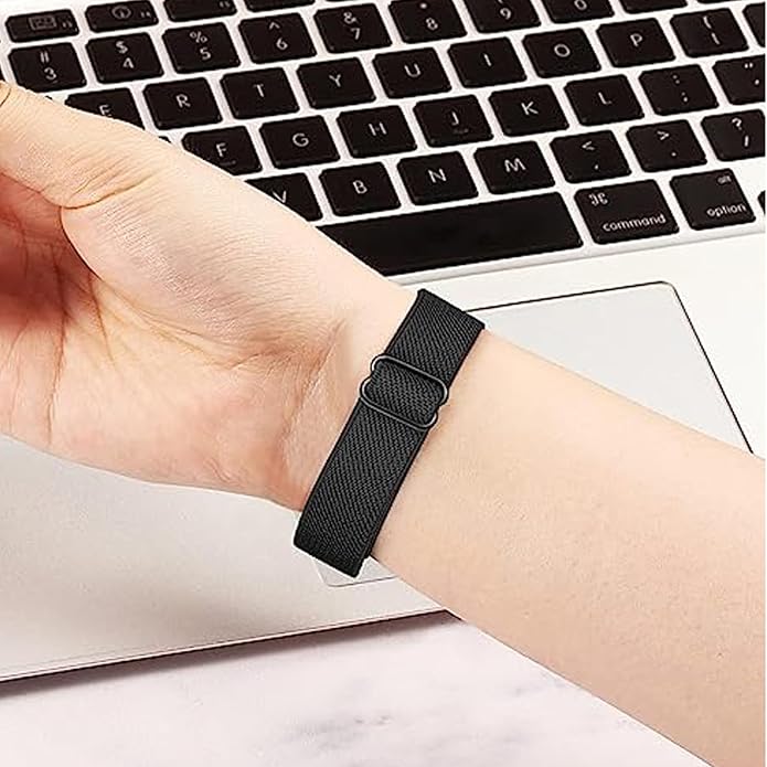 Compatible with Garmin Forerunner 35/30 Band, Nylon Elastic Solo Loop Women Men,Adjustable Replacement Watch Strap for Garmin Forerunner 35 Sport Watchband for SmartWatch