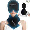 Migraine Relief Cap and Neck Ice Pack Set, Upgraded and Thickened Reusable Gel, Hot and Cold Compress Therapy for Neck and Headache Pain Relief, Hangover, Tension, Stress and Puffy Eyes